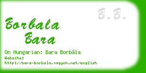 borbala bara business card